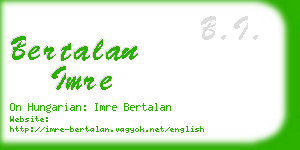 bertalan imre business card